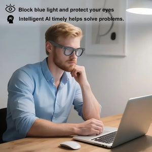 AI Smart Glasses 500W Camera Chat GPT Translation Voice Control Bluetooth HD1080P Shooting